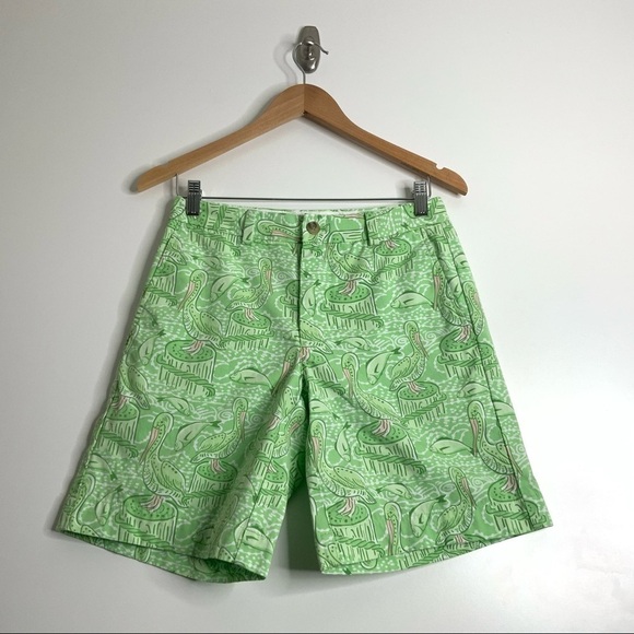 Vineyard Vines Other - VINEYARD Vines Size 28 Mens Breaker Pelican Pattern Preppy Shorts Green And Pink